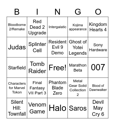 State of Play Feb 2026 Bingo Card