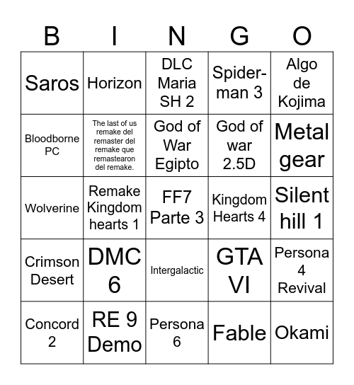 PREDICCIONES 2023 Bingo Card