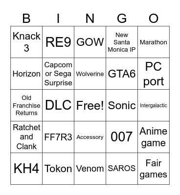 SoP 2/12/26 Bingo Card