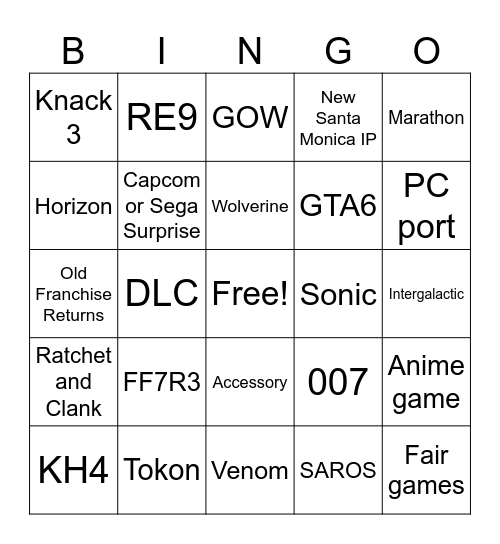 SoP 2/12/26 Bingo Card