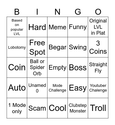 Recent Tab Bingo Card