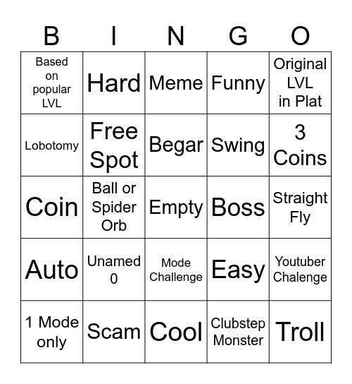 Recent Tab Bingo Card