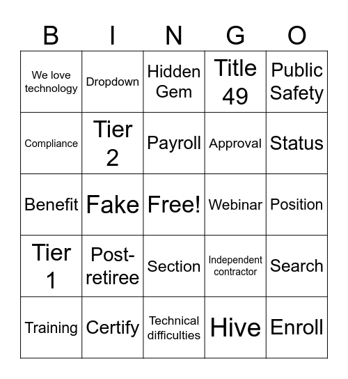 URS Bing Bingo Card