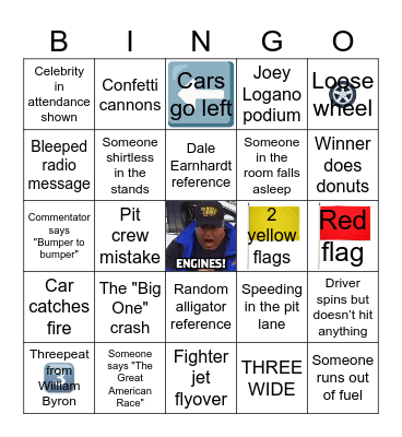 DAYTONA 500 2026 Bingo Card