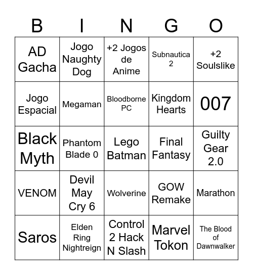 Bingo SÉRIO do paporato Bingo Card