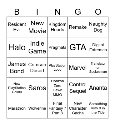 State of Play Feb 2026 Bingo Card