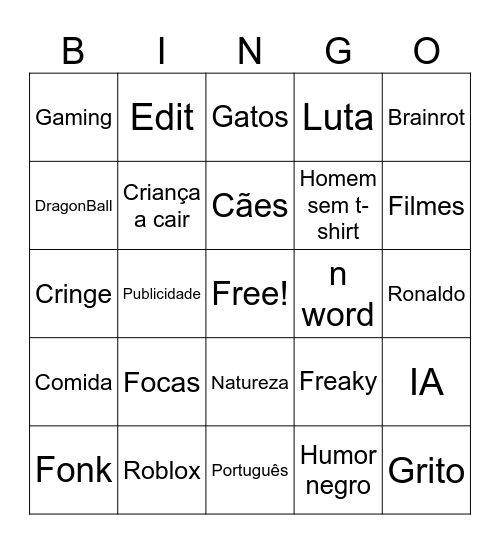 Feed Tomás Bingo Card