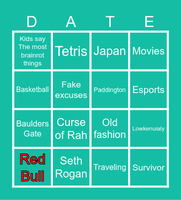 Date Bingo Card