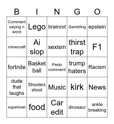 Reels Bingo Card