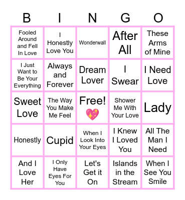 MUSIC BINGO at the Ann Arbor Eagles! 💘Makin' Up!🥰 Bingo Card