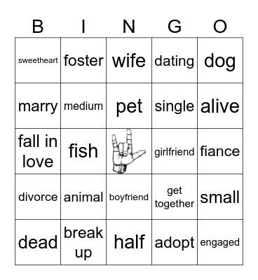 Family Bingo #2 Bingo Card