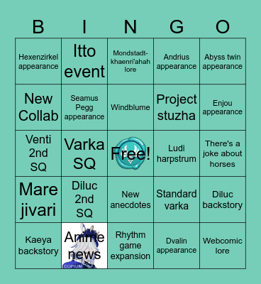 Luna 5/6.4 Bingo Card