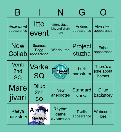 Luna 5/6.4 Bingo Card
