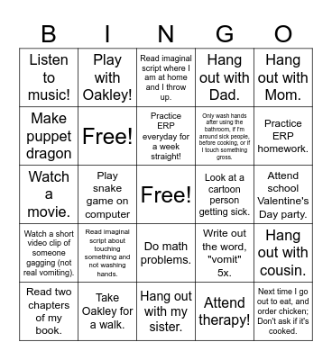 Bellamy's Bingo Card Bingo Card