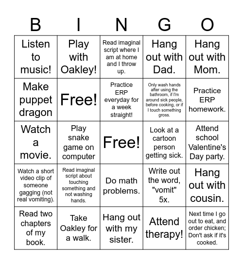 Bellamy's Bingo Card Bingo Card