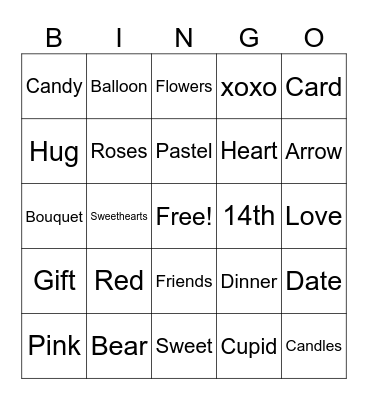 WH Valentines Bingo! Bingo Card