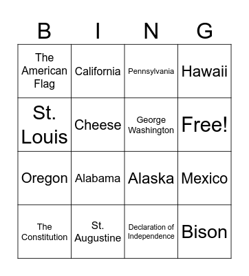 Did You Know Bingo Card
