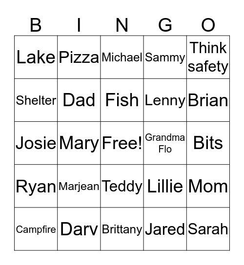 Bakalyar Blackout Bowstring Bingo Card