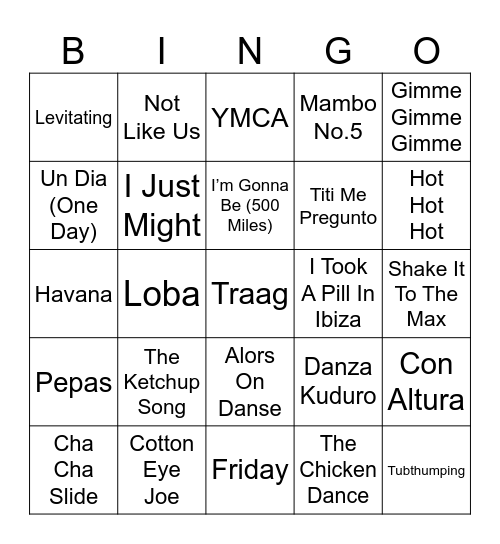 GREENGOS Bingo Card