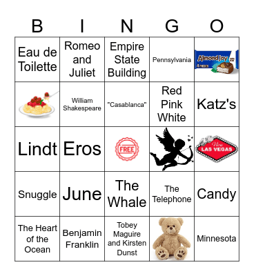 Valentine's Day Trivia Bingo Card
