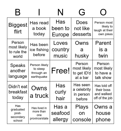 Fortnite Fuckers Bingo Card