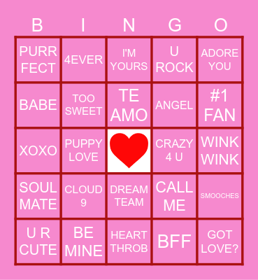 GALENTINE'S DAY Bingo Card