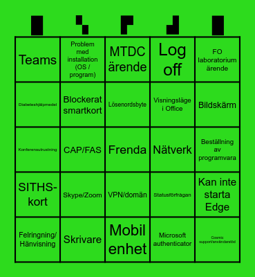 ▐▆ ▞▚ ▛▟ 🅶� ██ Bingo Card