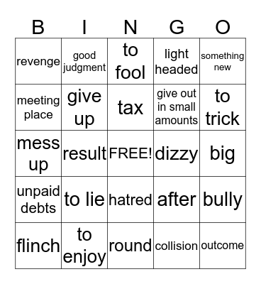 FINAL REVIEW Bingo Card