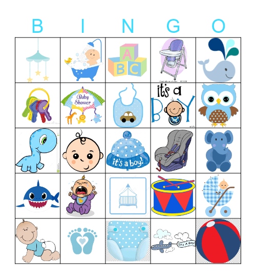 Merel en Jesse Babyshower Bingo Card