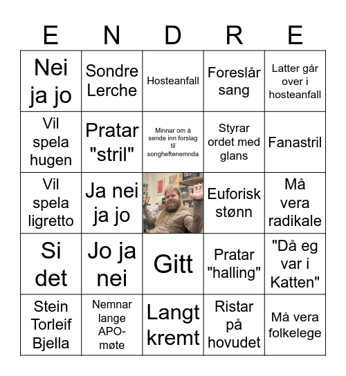 Enndre-bingo Card