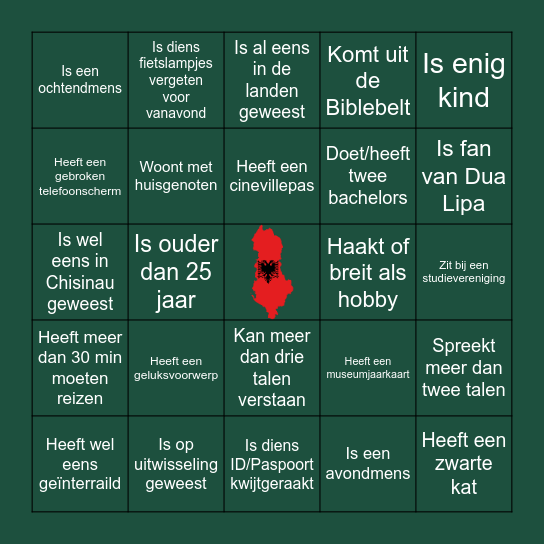 Grand Tour Bingo Card