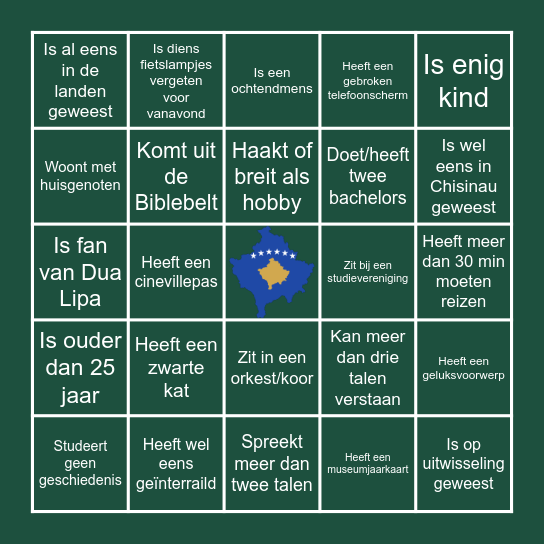 Grand Tour Bingo Card