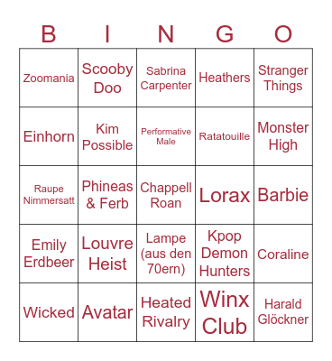 ROSENMONTAG Bingo Card