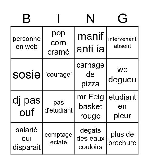 JPO lets goooooo Bingo Card