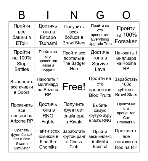 MY HARDEST BINGO Card