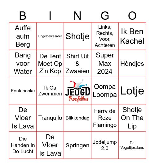Carnavals muziek bingo! Bingo Card