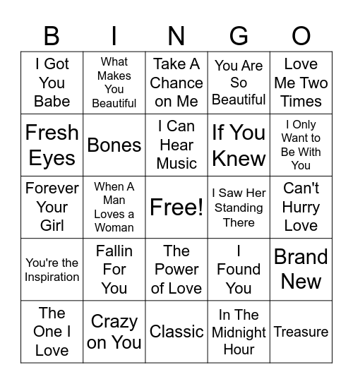Love and Bingo is Air Bingo Card