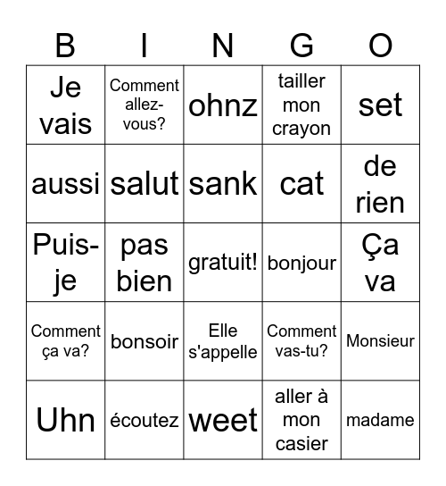 Ajla Imsirovic Bingo Card