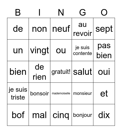 Payton Shane Bingo Card