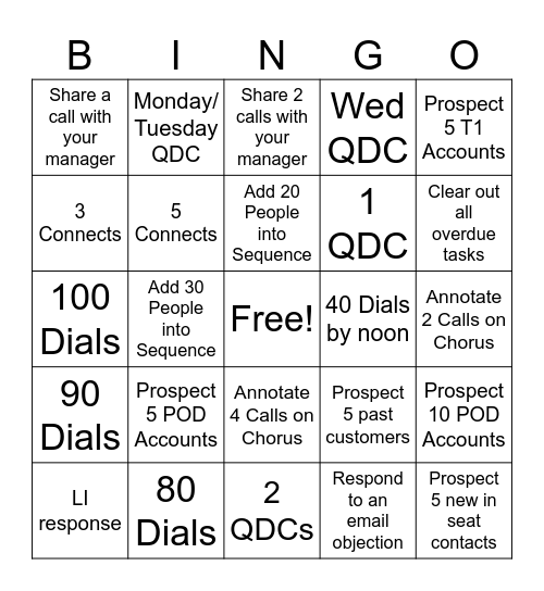 FriYAY BINGO Card