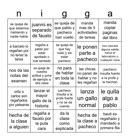 cosas que hara la de biologia la proxima clase Bingo Card