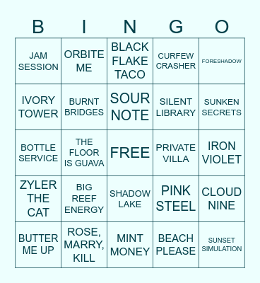 Holo Taco Retired Bingo Card