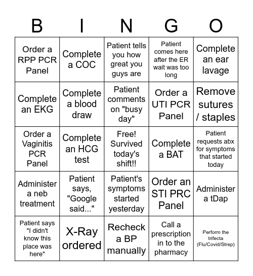 ConvenientMD BINGO! Bingo Card
