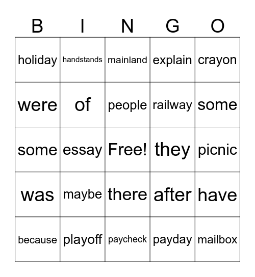 Bingo Card