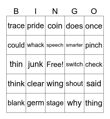 SONDAY Bingo Card