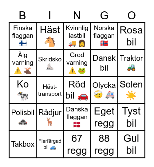 Bilbingo Card
