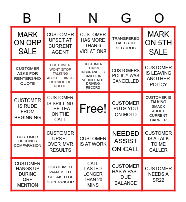 Flyday Bingo Card