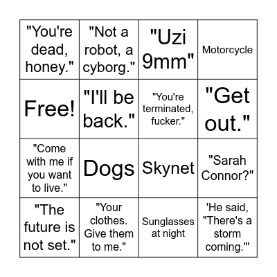 The Terminator (1984) Bingo Card