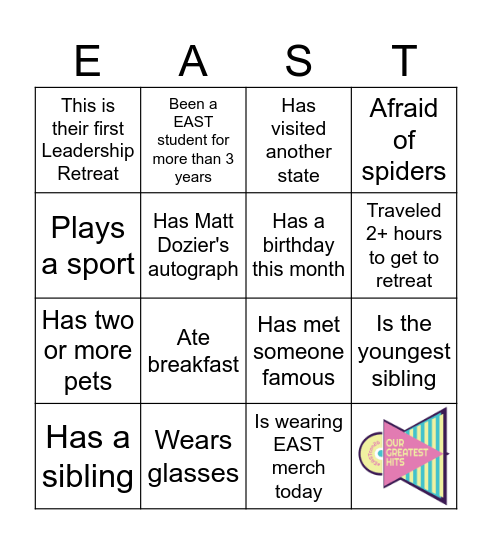 Teambuilder BINGO Card