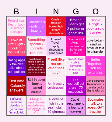Valentine's BINGO ❤️ Bingo Card